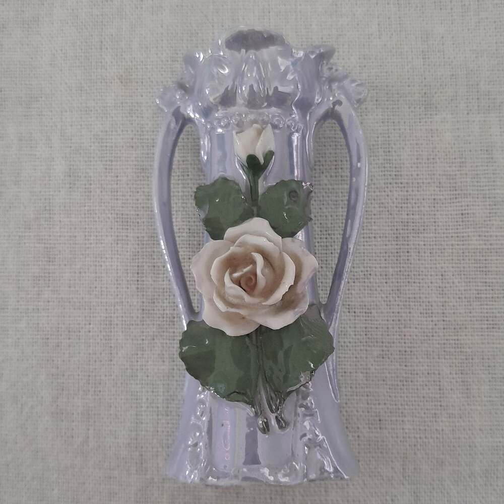 VTG Miniature Blue Luster "Elfinware" Bud Vase